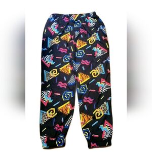 Uoua Colorful 90s Geometric Mens  Pant Bottoms Large Y2k 90s Fun